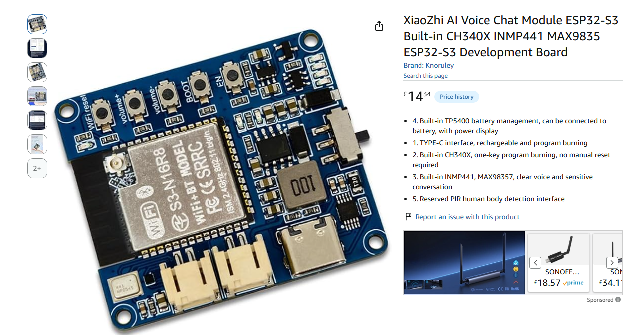the Amazon listing