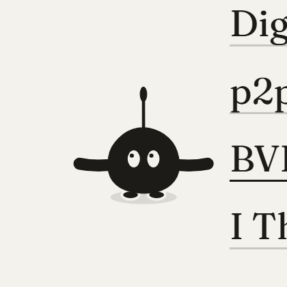 The creature in a T-pose next to the BVH Viewer link