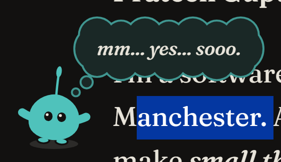 The redesigned thought cloud with trailing puffs